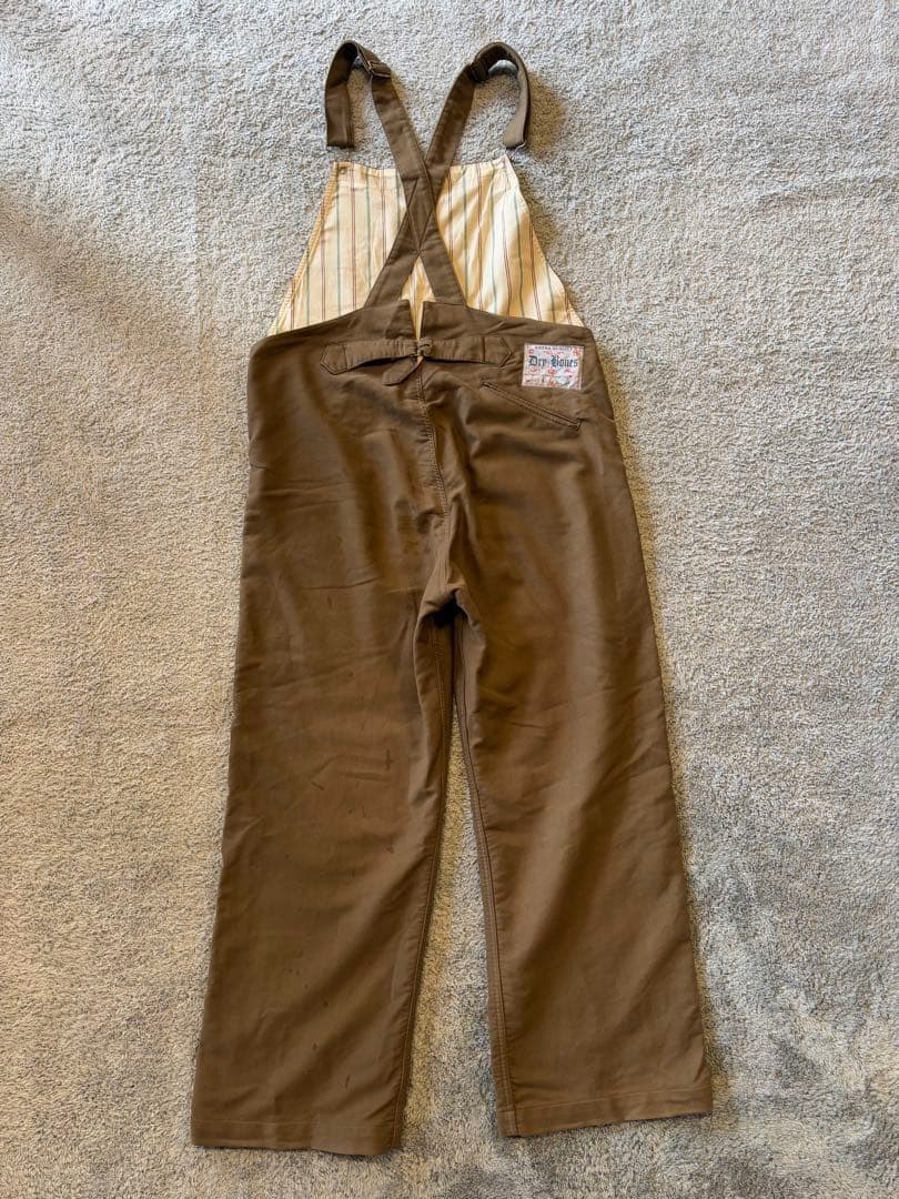 【しばけん】DryBones オーバーオール（40）ブラウン、カーキ色