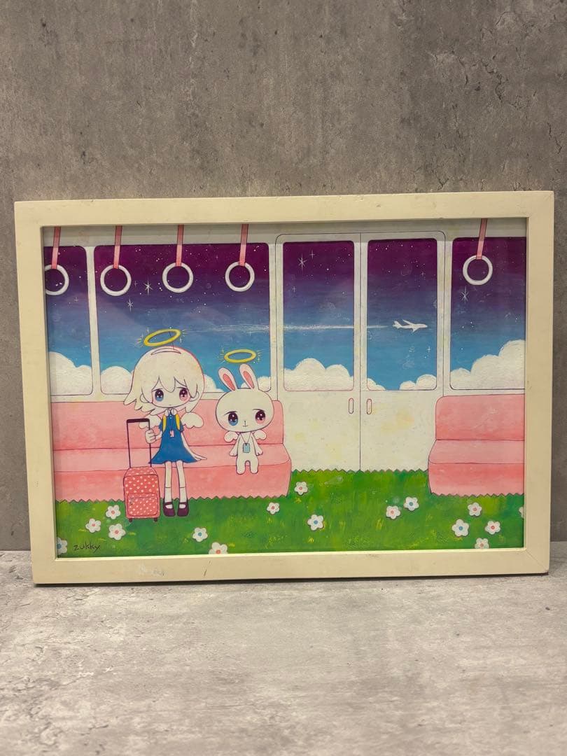 zukky 【1泊２日 天国の旅】 原画 初期作品 現代アート 直筆サイン入り