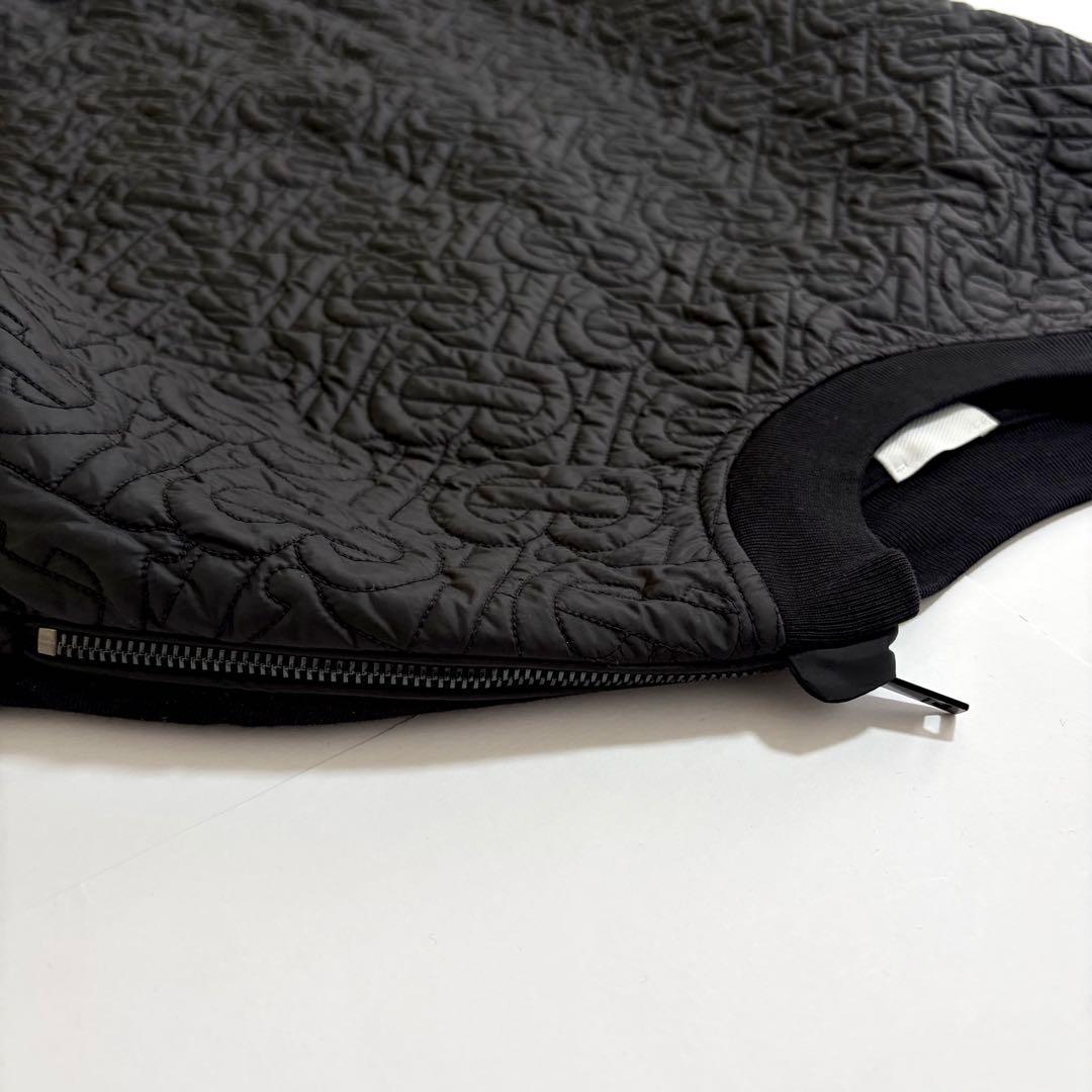 【未使用】BURBERRY ブラックキルティング トレーナー 12Y 152cm