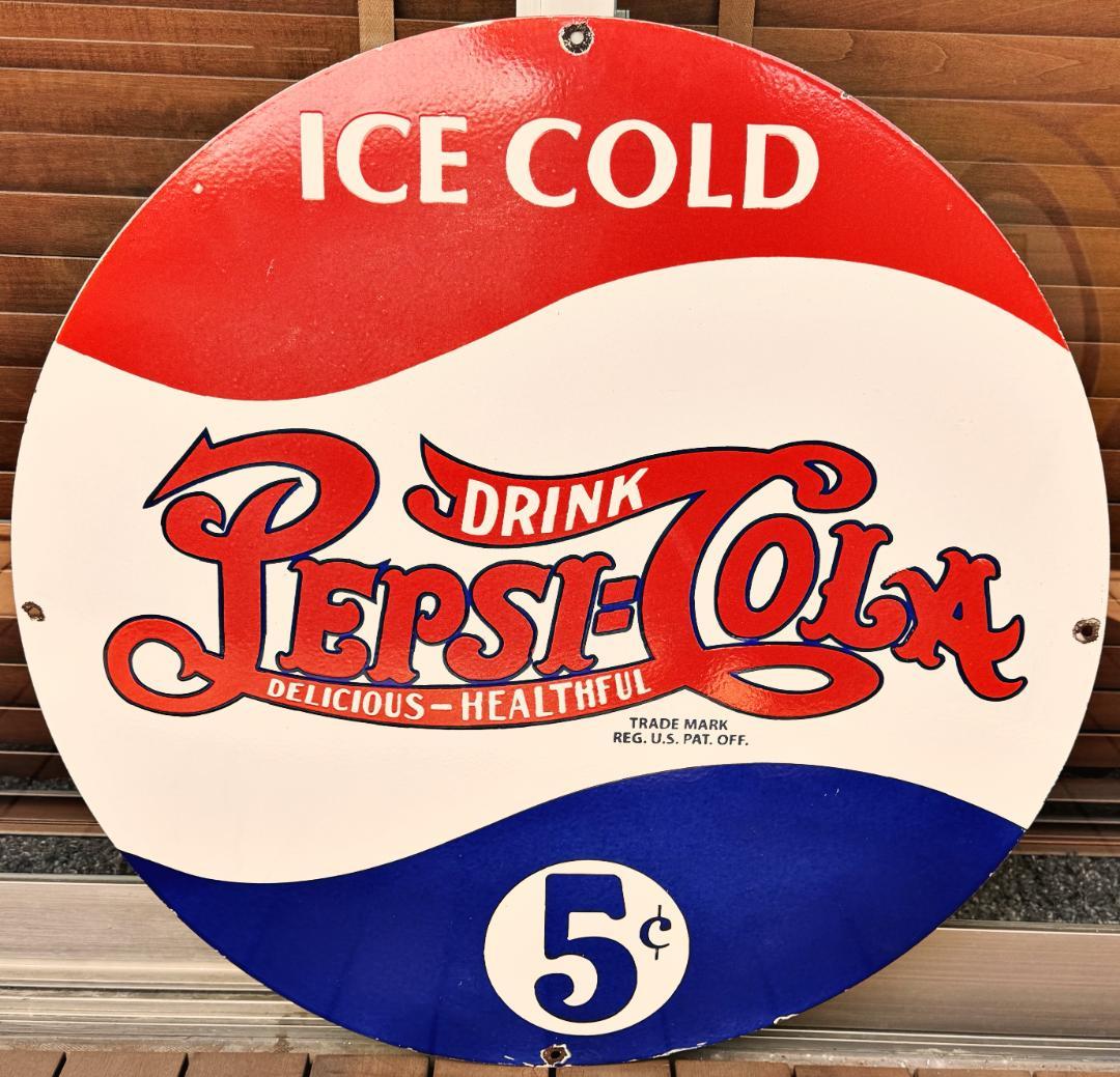 ペプシPEPSI 看板 PEPSI ICE COLD 76cm 世田谷ベース