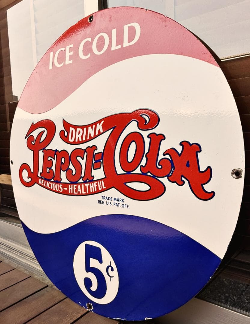 ペプシPEPSI 看板 PEPSI ICE COLD 76cm 世田谷ベース