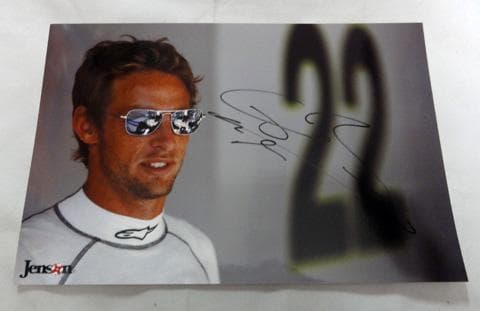 2009 ブラウンGP J・バトン 直筆サイン入フォト