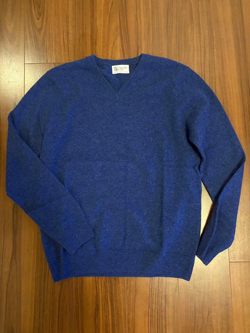 【値下げ！】Johnstons of Elgin ブルー カシミヤ セーター S