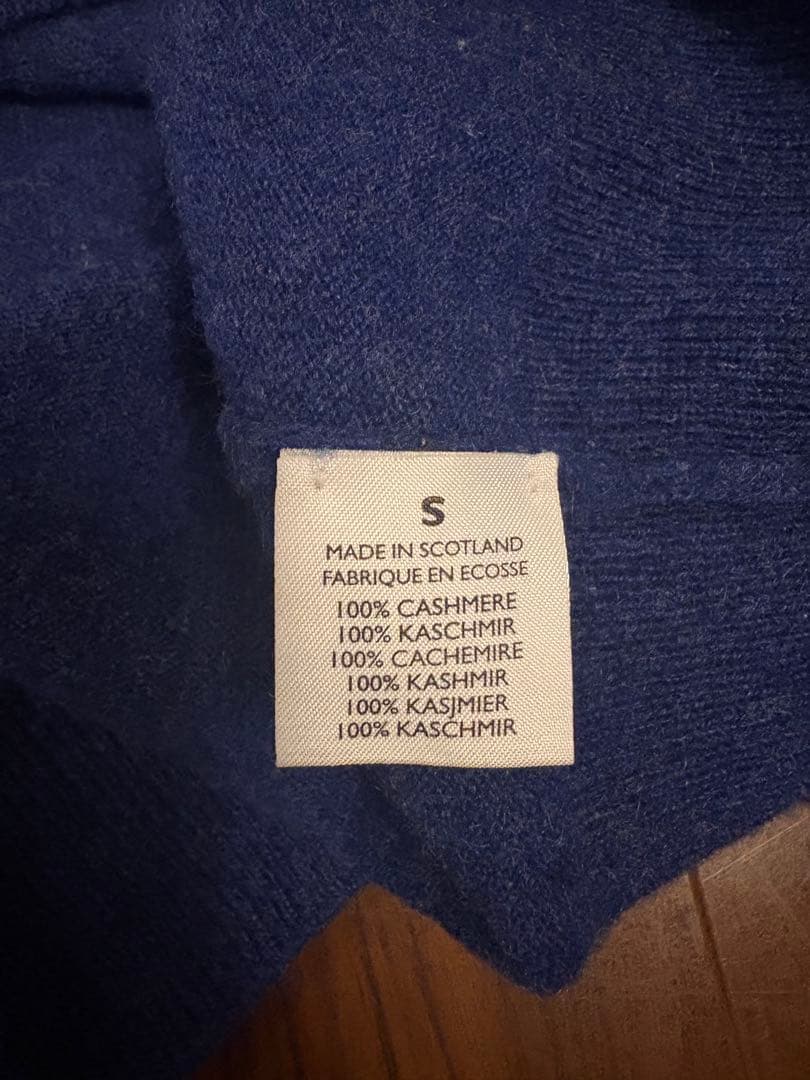 【値下げ！】Johnstons of Elgin ブルー カシミヤ セーター S