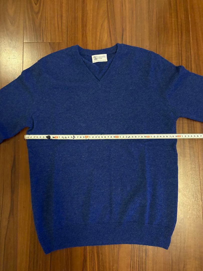 【値下げ！】Johnstons of Elgin ブルー カシミヤ セーター S