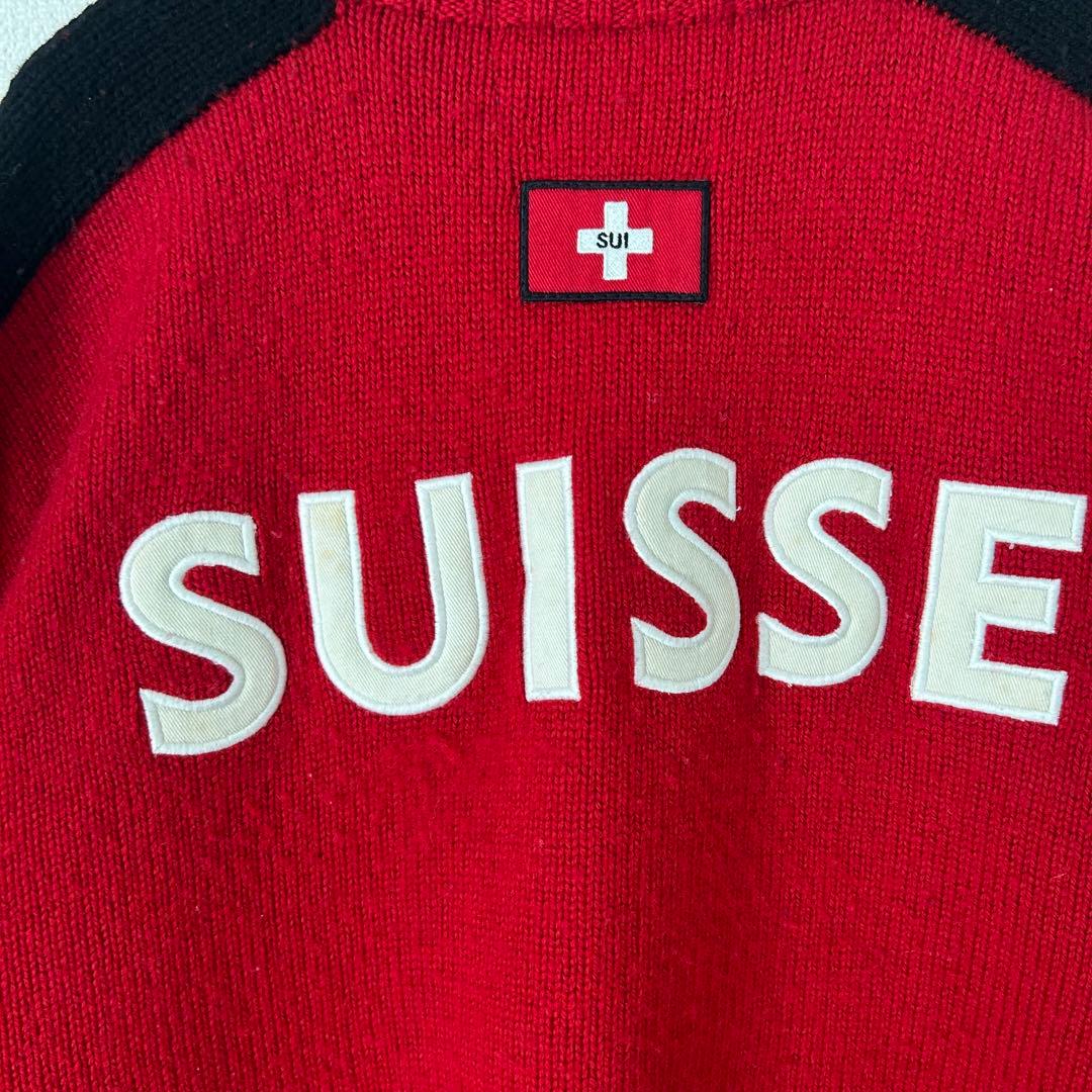 【トレンド】ラルフローレン　ニット　スイス　ビッグポニー　刺繍 90s L