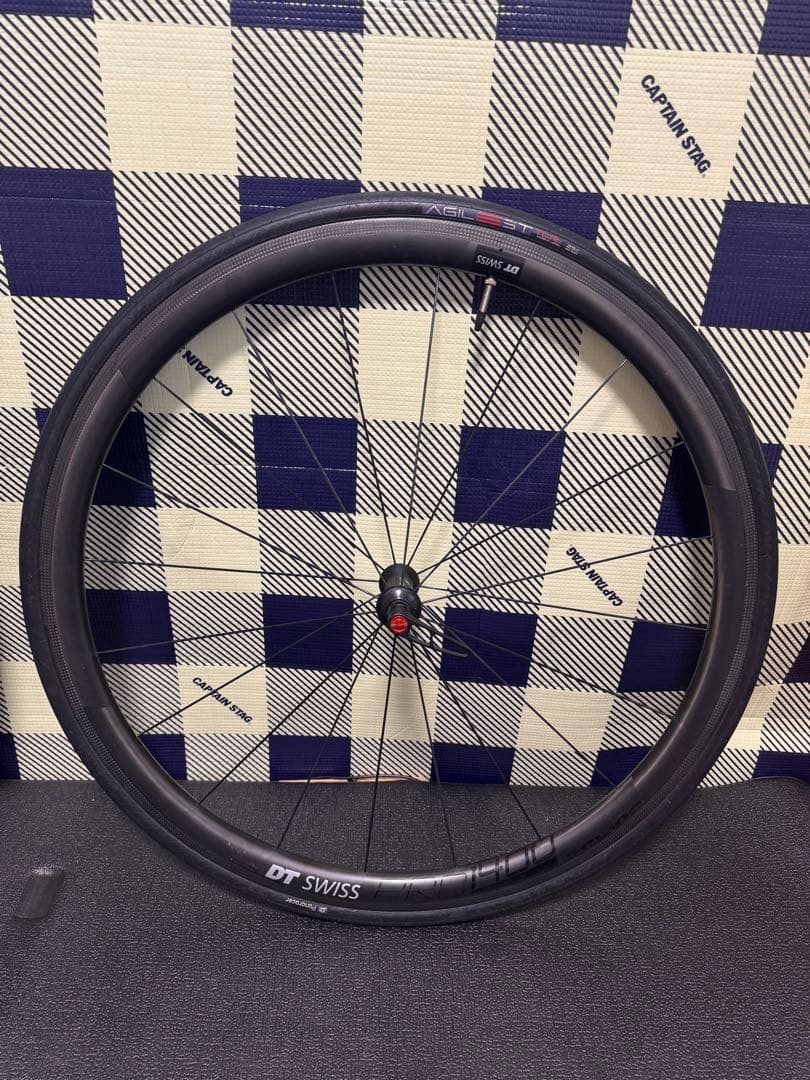 DT SWISS PRC1400 前後カーボンホイール　リムブレーキ用 タイヤ付