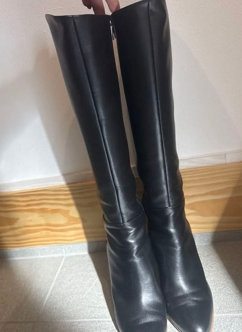 【SALE】DIANA ブラックレザー ロングブーツ