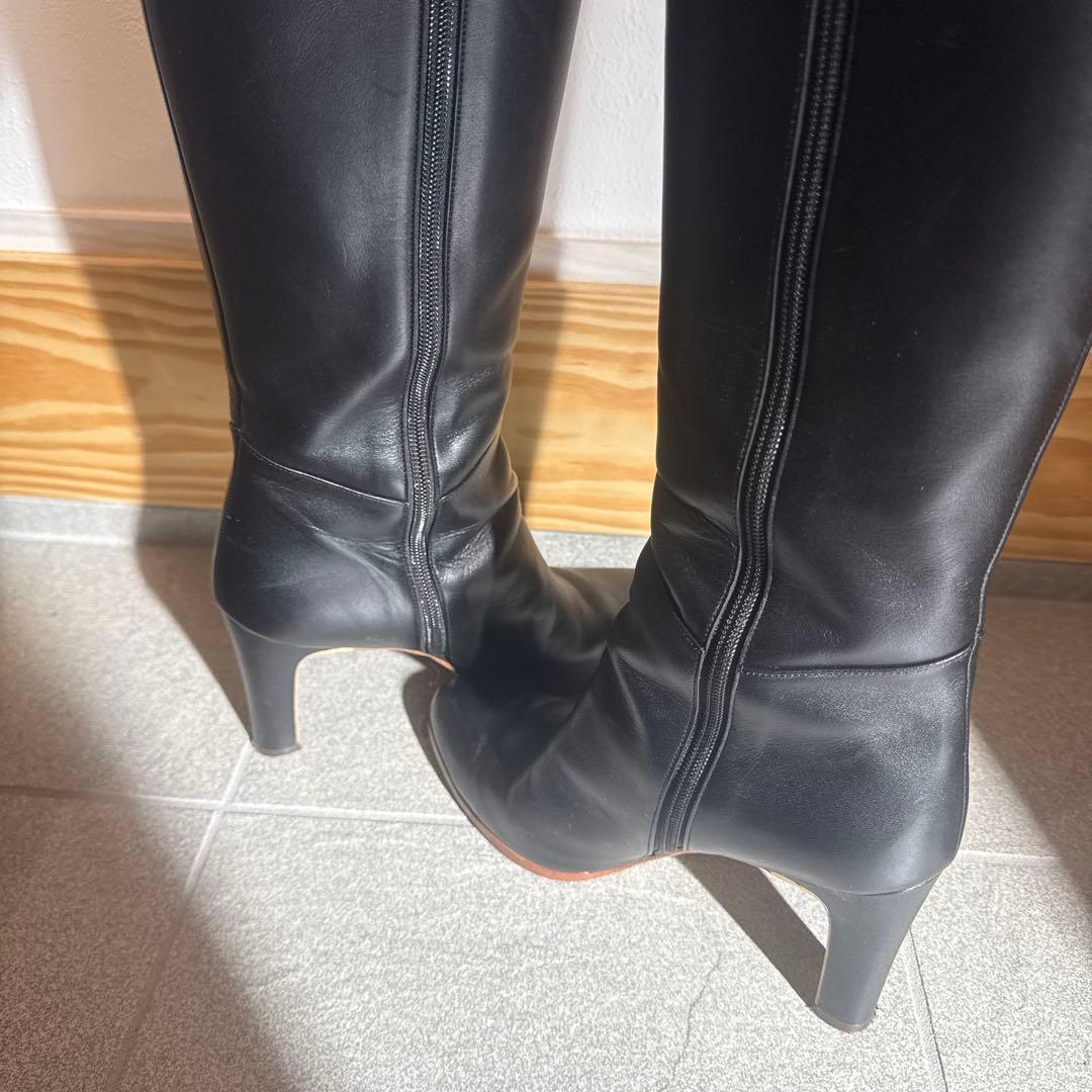 【SALE】DIANA ブラックレザー ロングブーツ