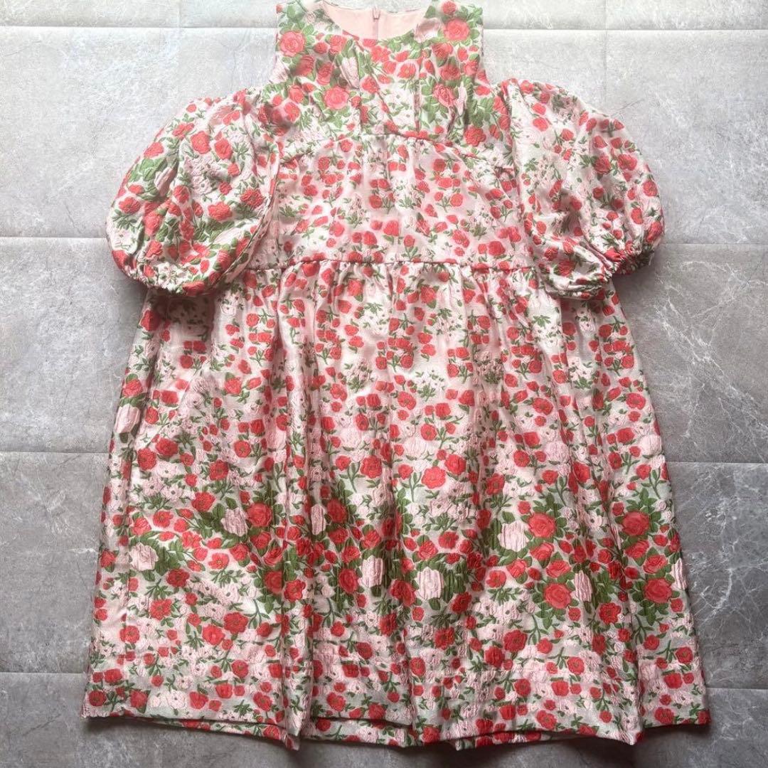 限界値下げ　POPPY flower jacquard dress フラワー