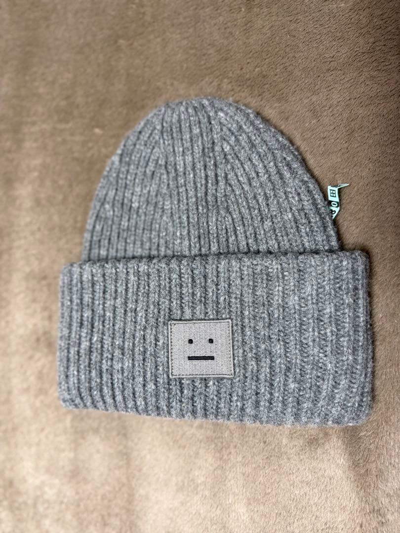 Acne Studios ビーニー ニット帽 グレー 正規品 クリーニング済