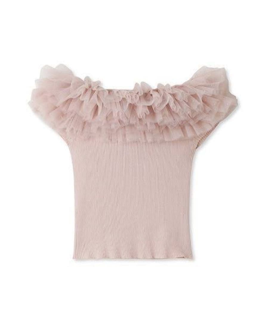 SNIDEL / ボリュームチュールドッキングニットプルオーバー