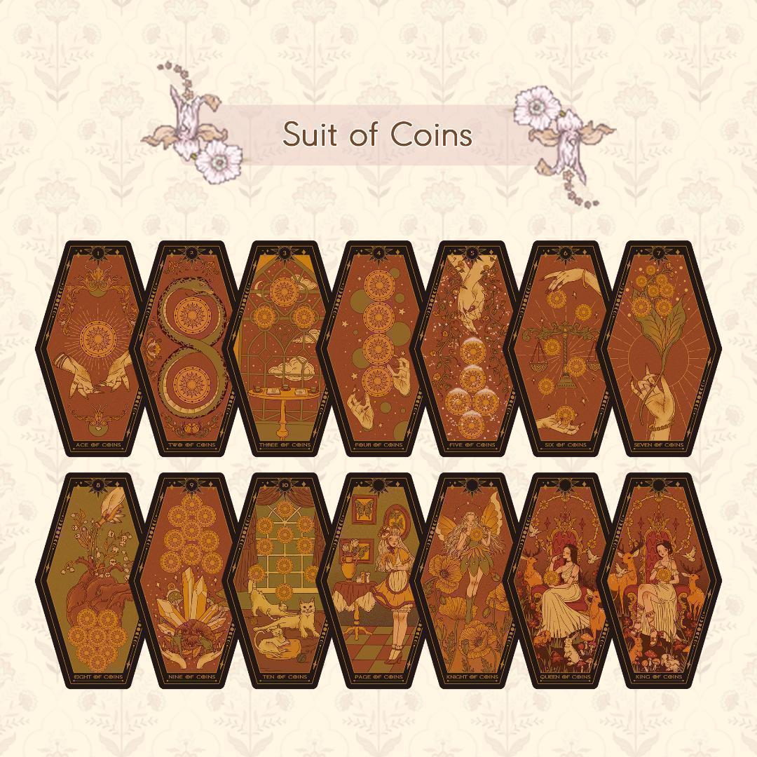 【正規品タロットカード】レア形状✨棺のような六角形✨夢想のビンテージタロット