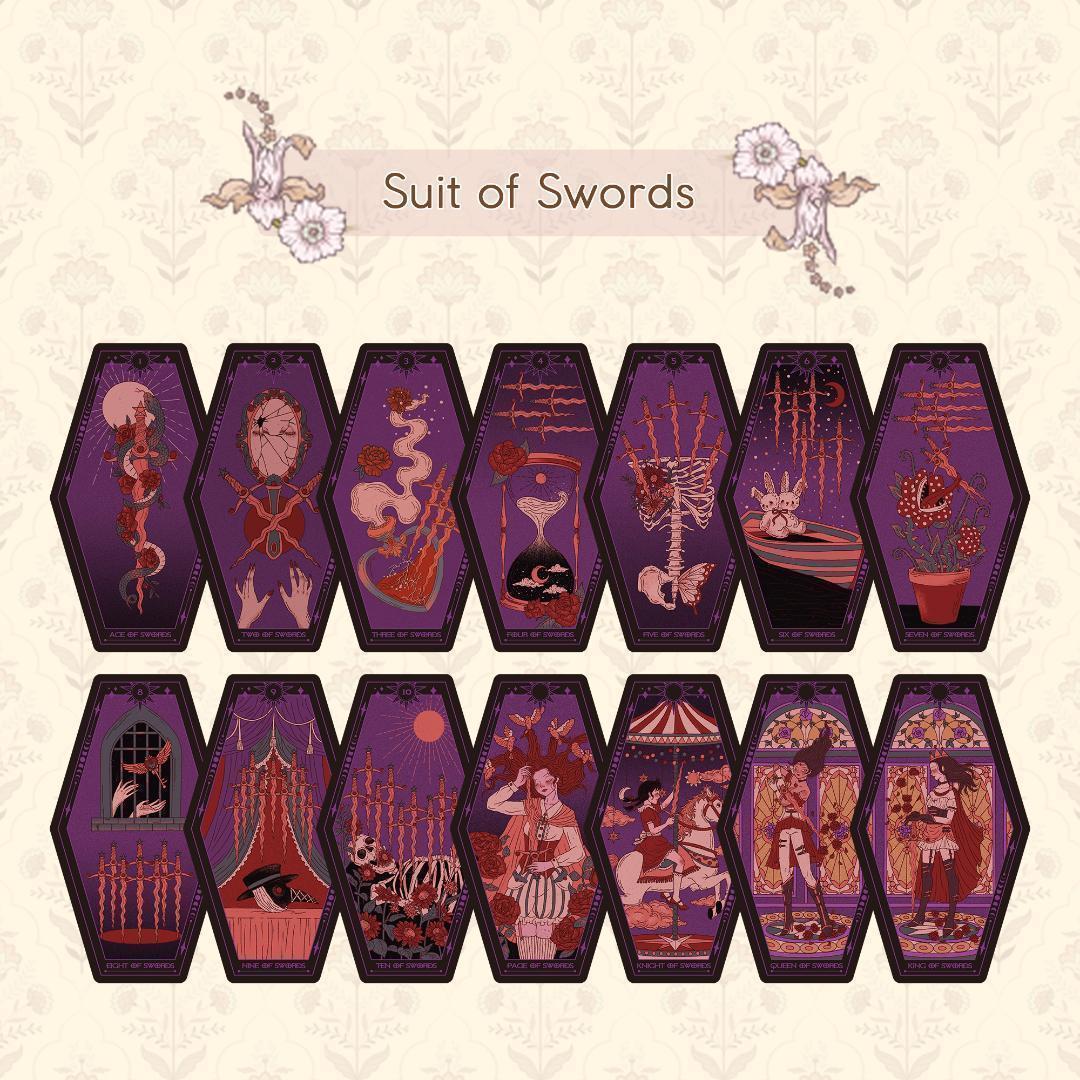 【正規品タロットカード】レア形状✨棺のような六角形✨夢想のビンテージタロット