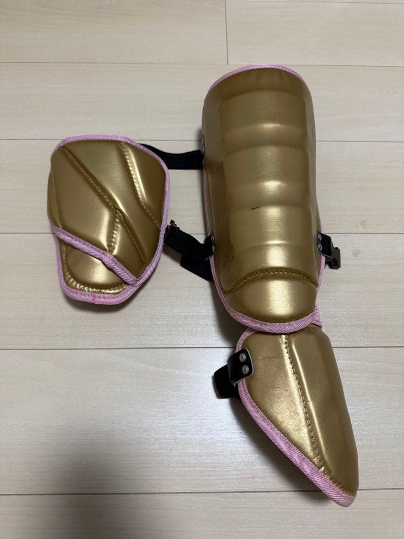 エルボーガード フットガード ゴールド/ピンク フリーサイズ