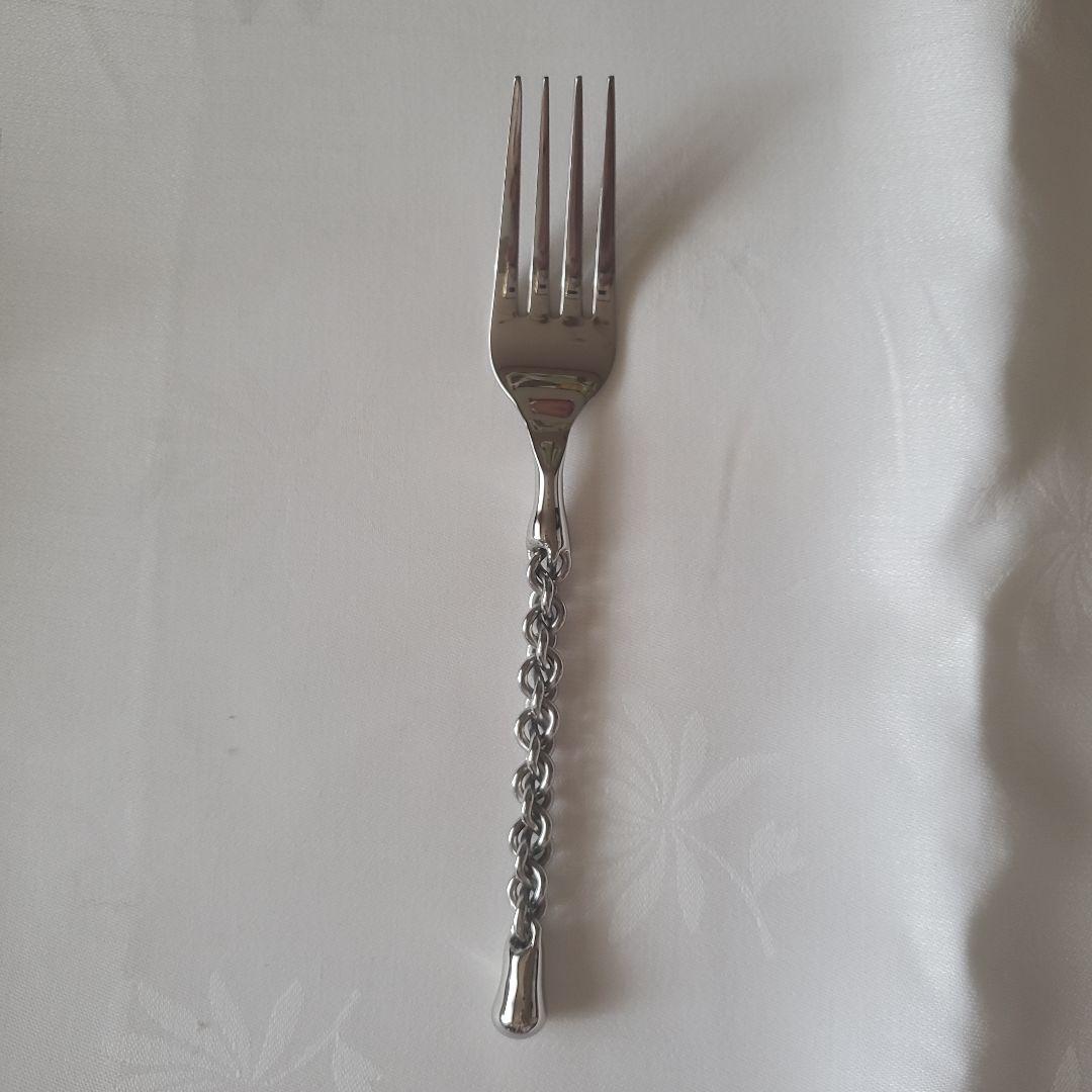 [美品]ステンレススチール シルバー カトラリーセット5種類×6本