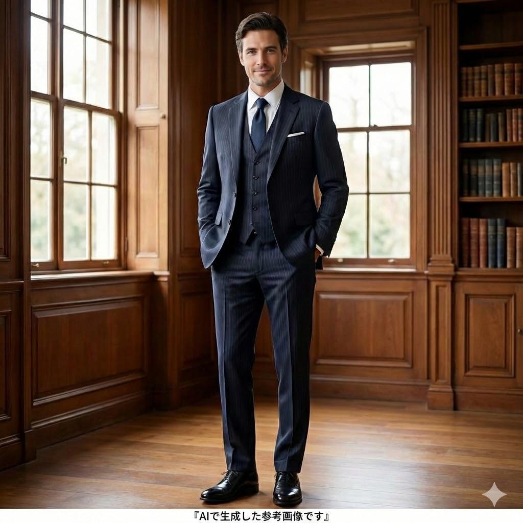 ポールスミス×ロロピアーナ 3ピース スーツ ストライプ SOHO FIT M