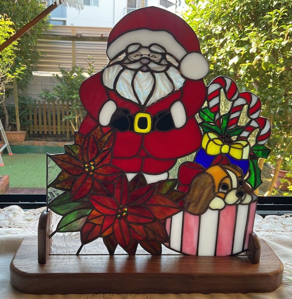 ステンドグラスパネル　クリスマス①