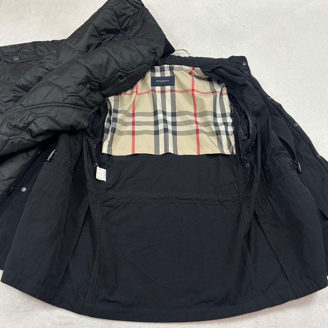 J179 M バーバリーロンドン モッズコート ブラック メンズ