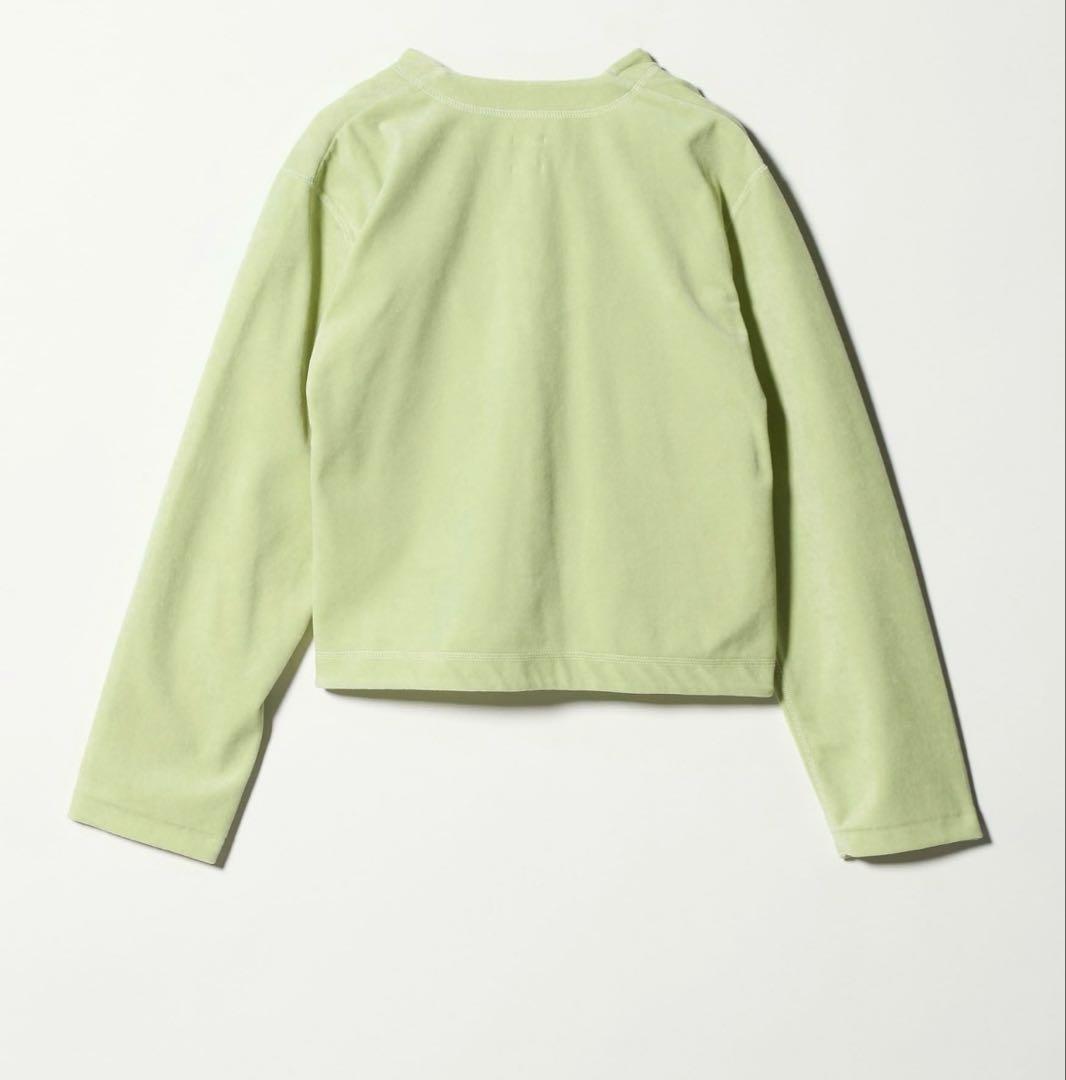 今期2026春夏<6（ROKU）＞ベロア カラーカーディガン