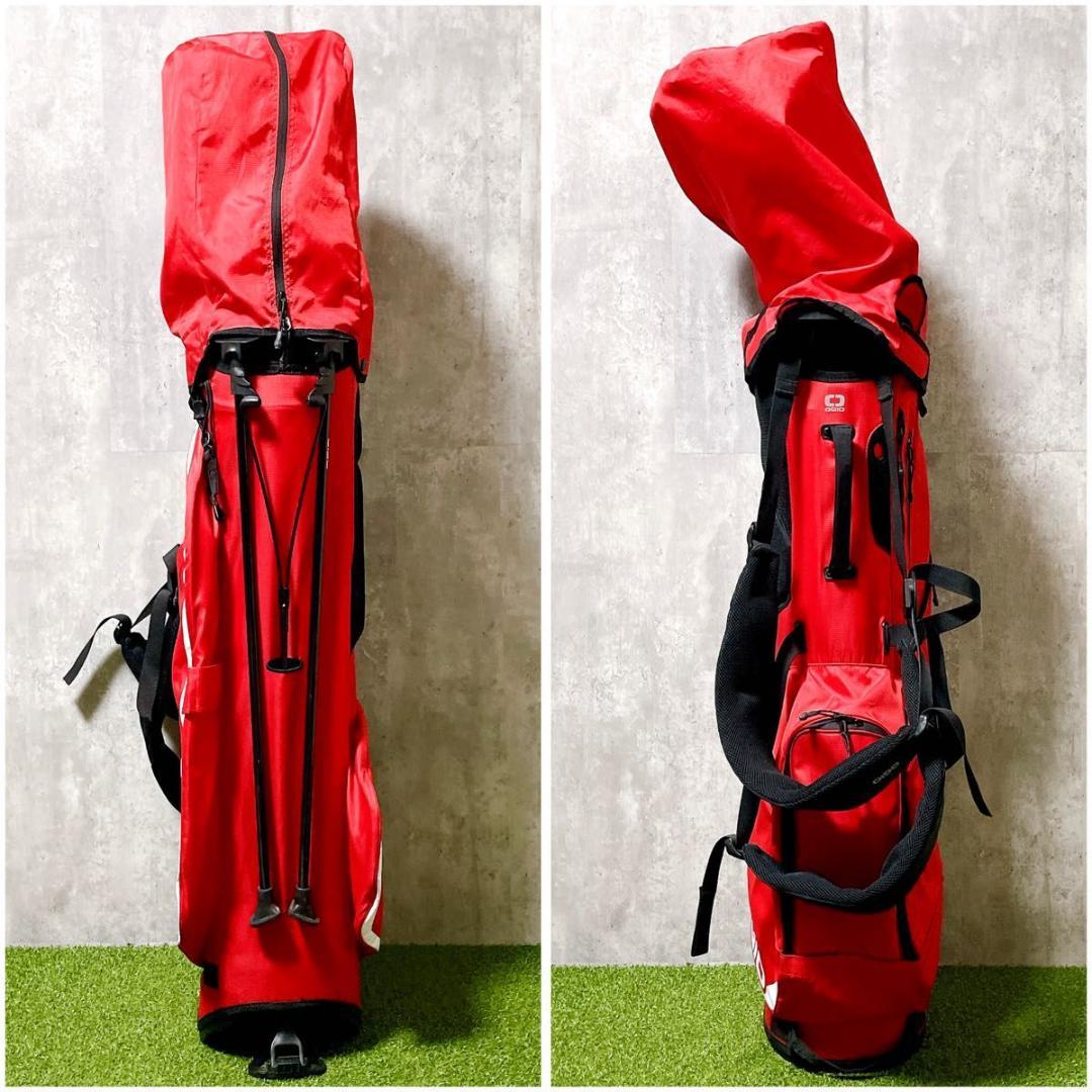 美品 OIGO オジオ スタンド型 キャディバッグ ゴルフバッグ 軽量モデル