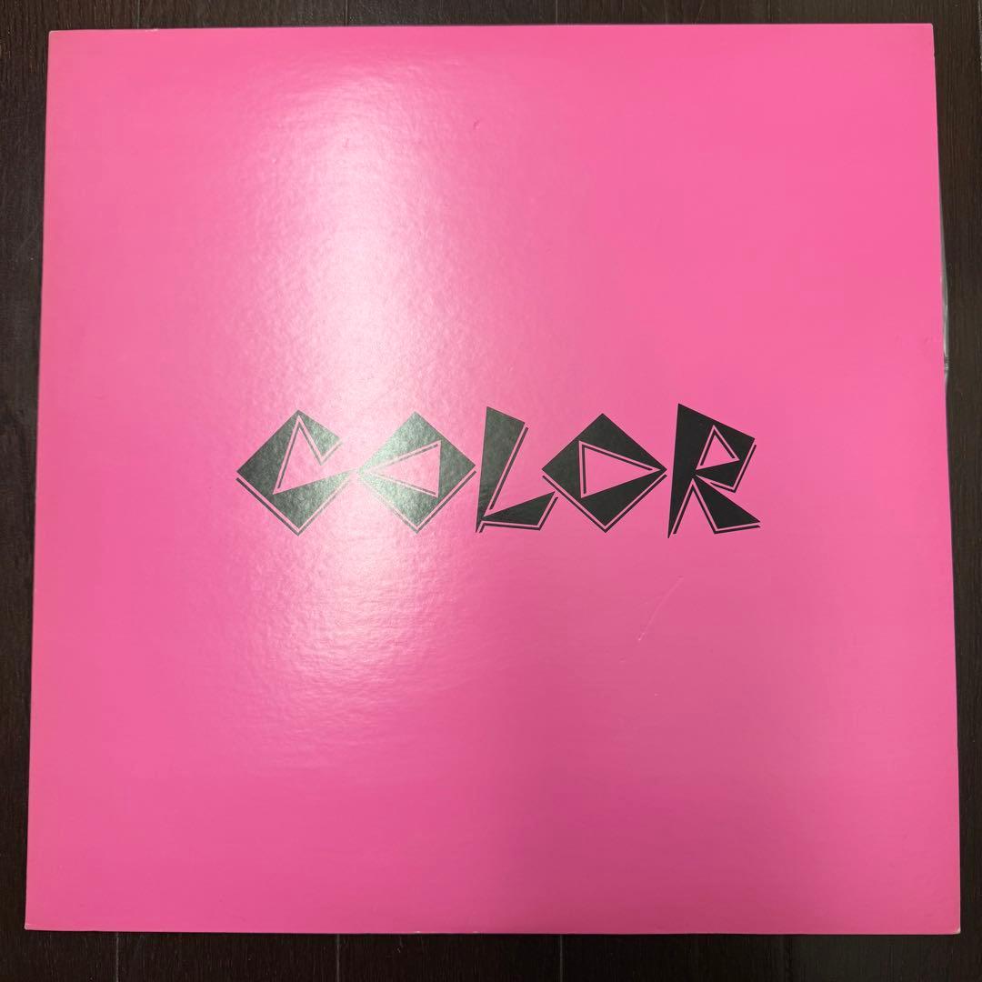 COLOR LPレコード 激突　ピンクジャケット　カラー