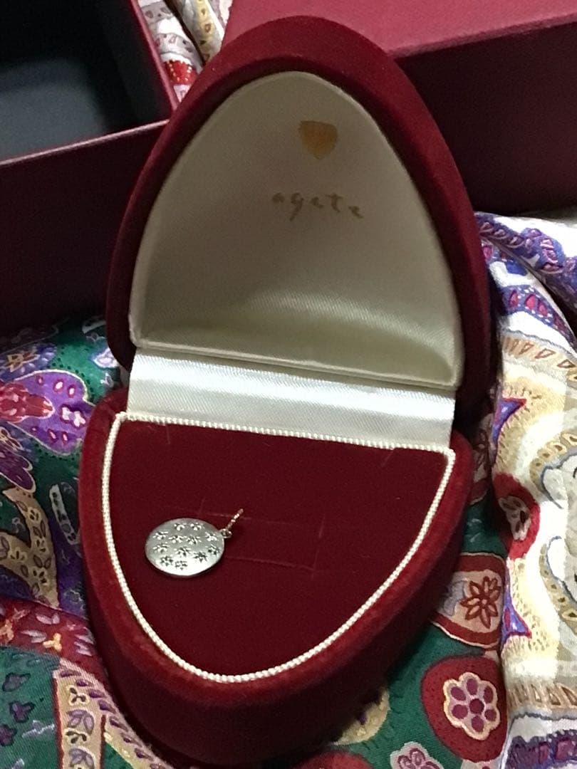 アガット　ペンダントトップ　チャーム　シルバー　Ｋ10 ダイヤ0.06カラット