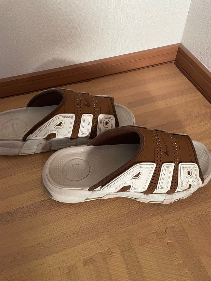 Nike モアテン　スライド　サンダル　ブラウン　ホワイト　28