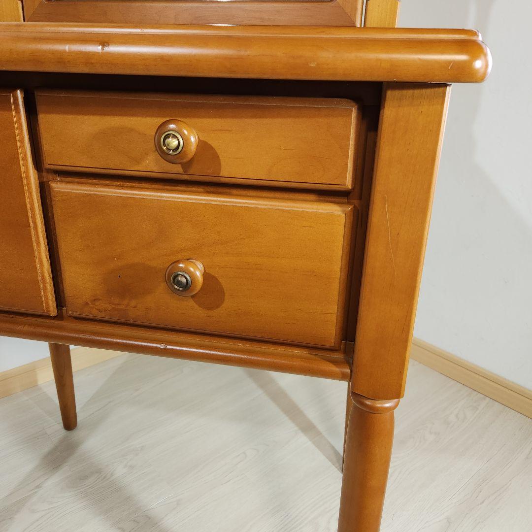 マルニ木工 maruni アンティーク ドレッサー 鏡台 椅子付き 本州送料込み