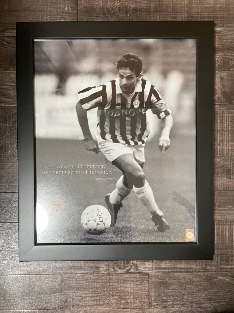 【世界限定30枚】バッジョ直筆サイン入りクォートアート 証明書付き