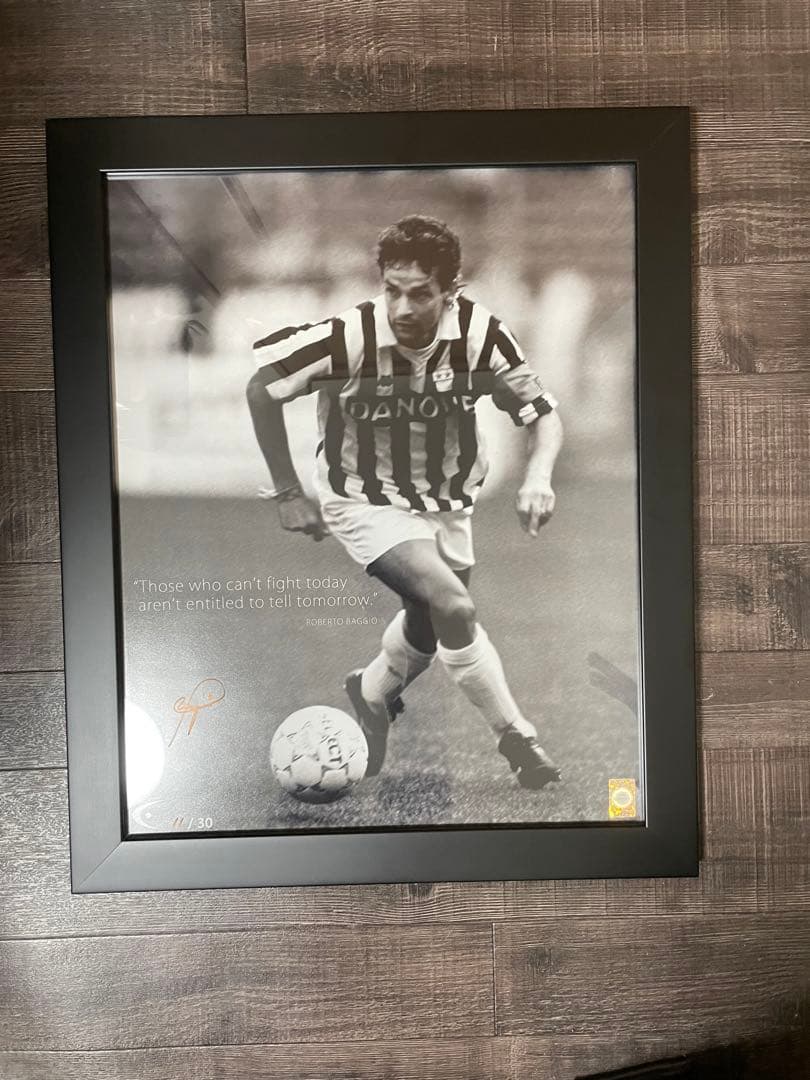 【世界限定30枚】バッジョ直筆サイン入りクォートアート 証明書付き