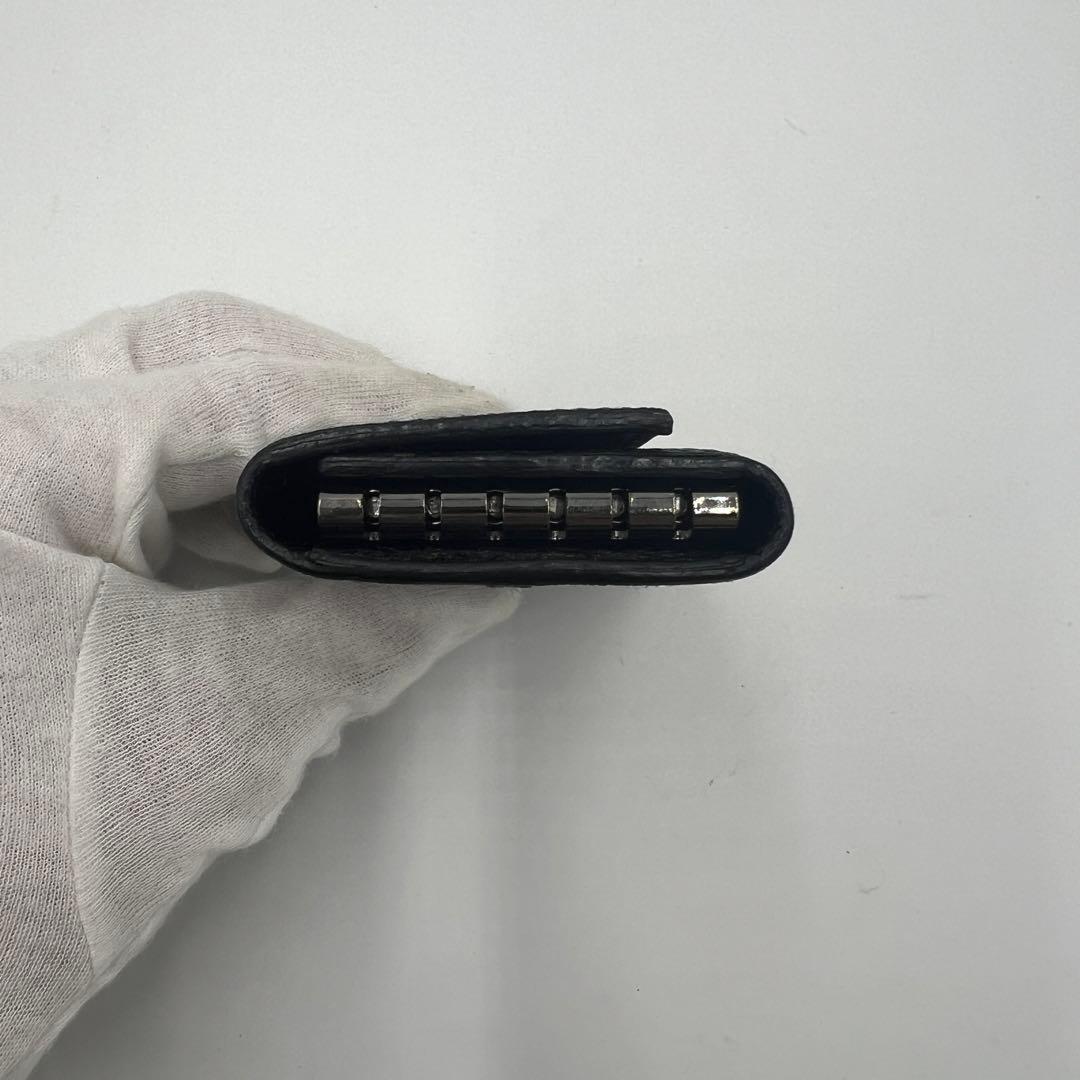 極美品 グッチ GGスプリーム PVC 6連 キーケース 138093 ブラック