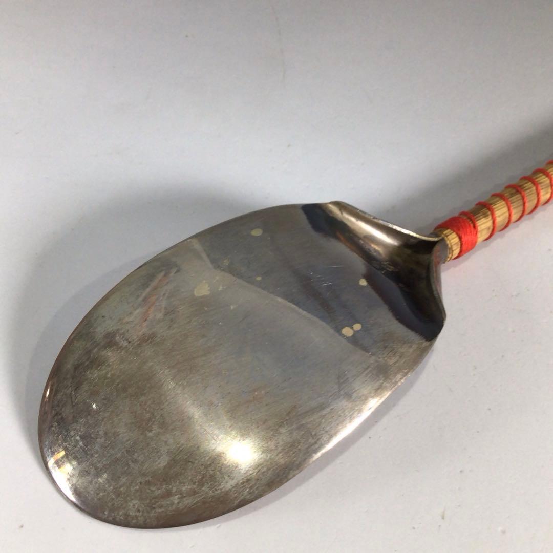 Ｐ９１　灰匙　『金工師　木村清五郎造』『南鐐灰匙』　共箱　茶道具　炭道具