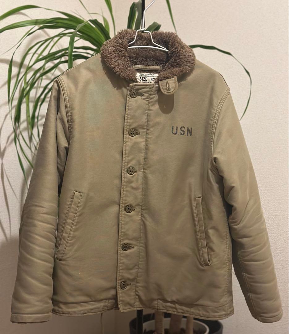 HOUSTON ヒューストン　N-1デッキジャケット　TAN