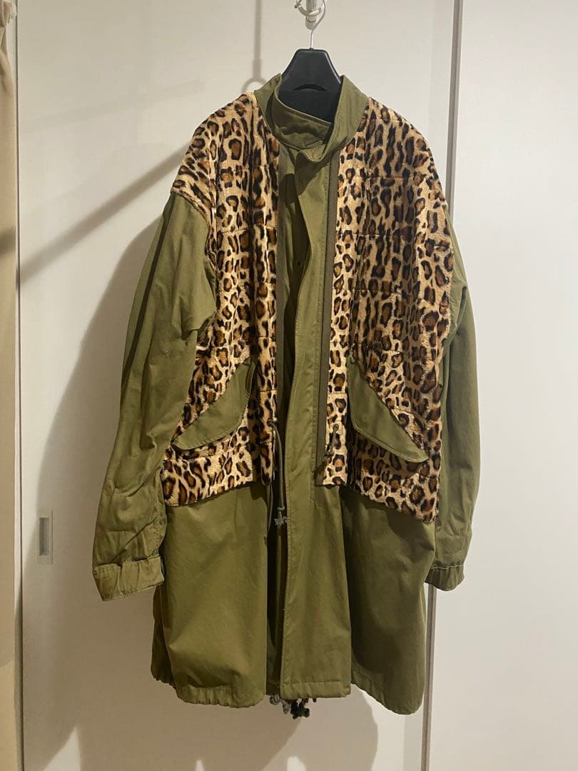 【コグマ】JUNYA WATANABE2022AW ヒョウ柄モッズコート