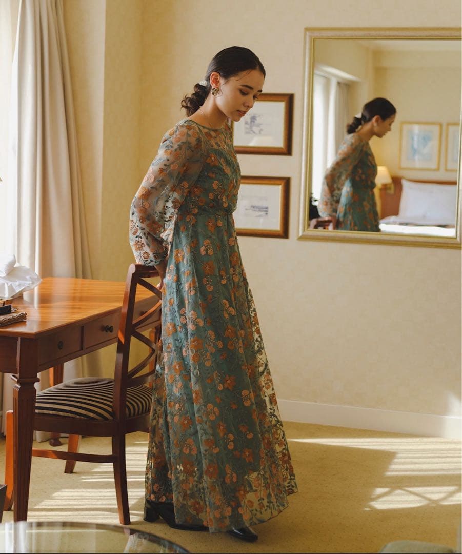 カスタネ　embroidery organdy dress オケージョンドレス