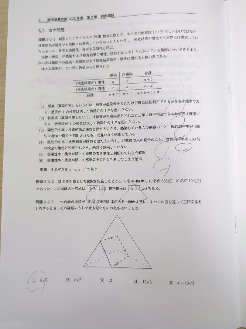 関西医科大学　適性能力試験　過去問（再現）特色選抜　推薦　医学部　2023年度