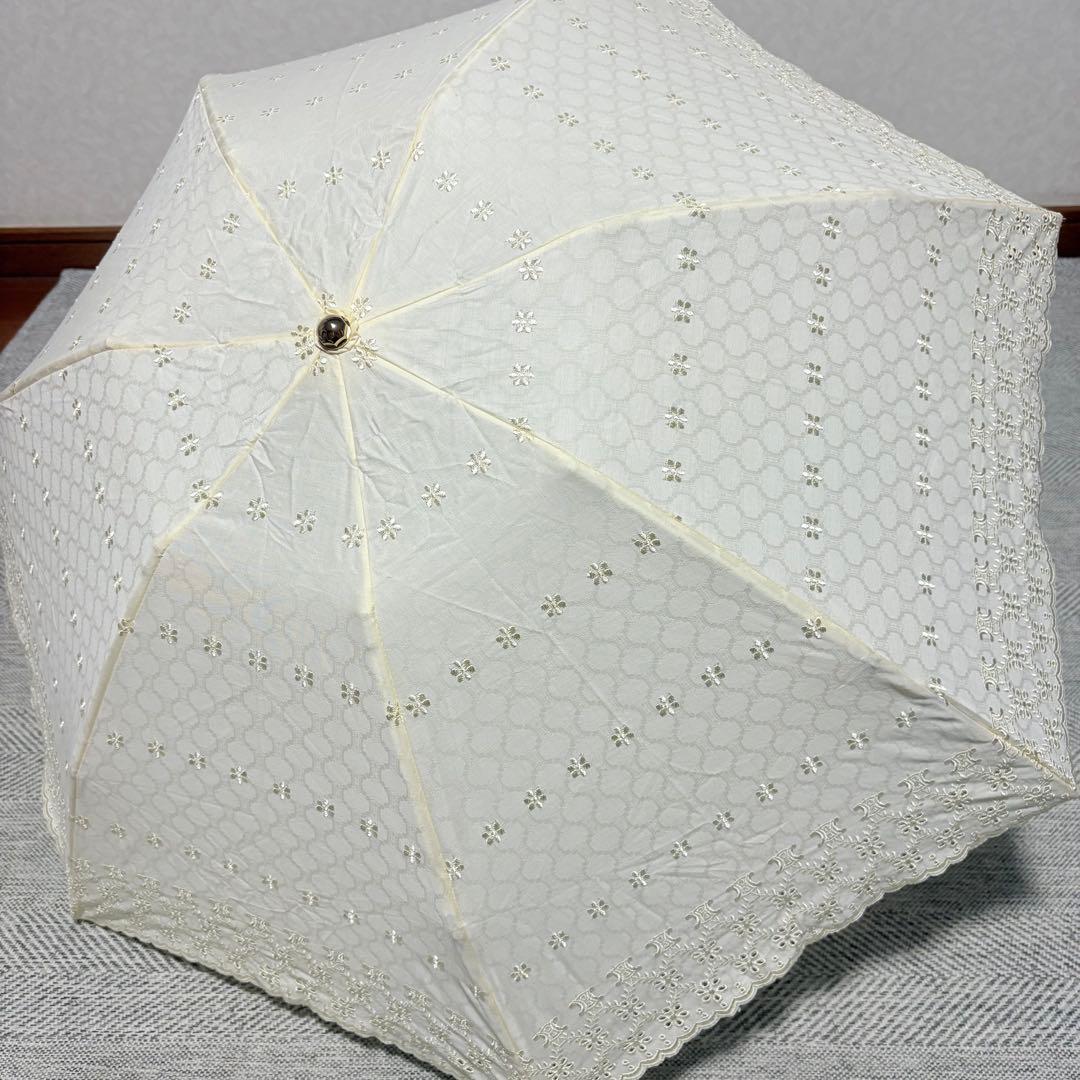 CELINE セリーヌ　マカダム総柄　トリオンフ　晴雨兼用UV折りたたみ傘