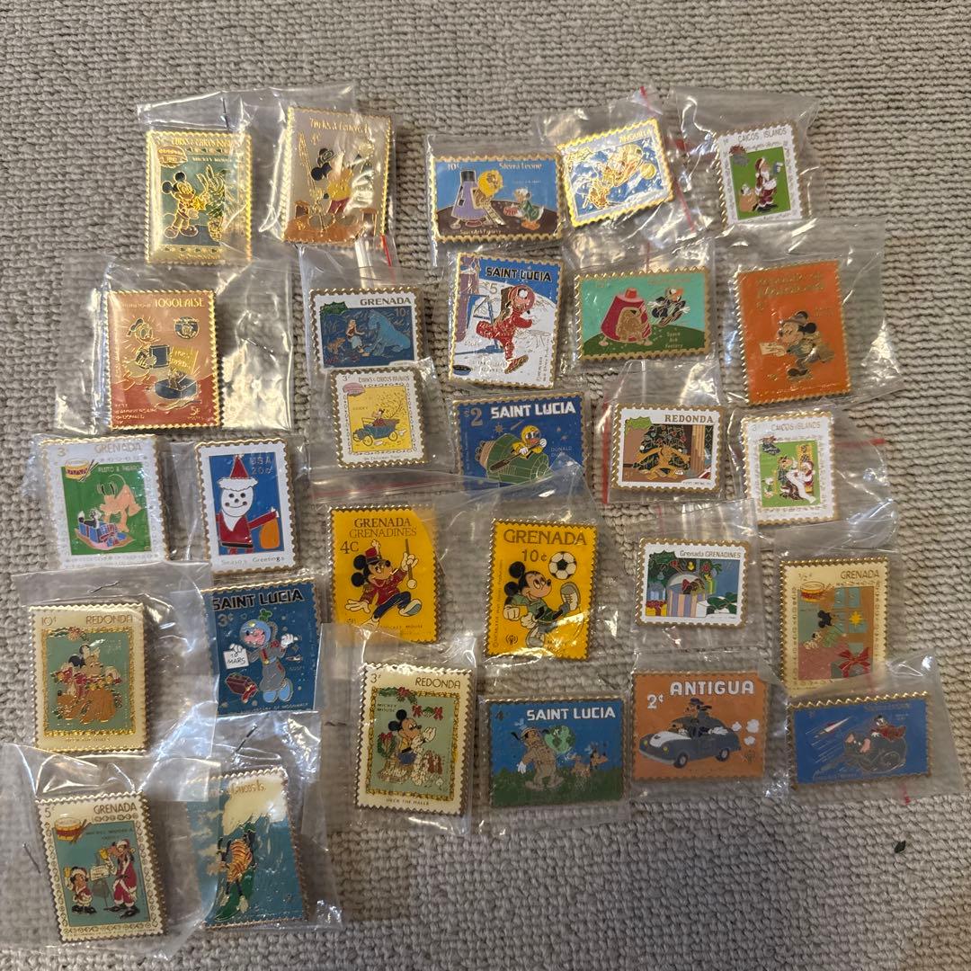 ディズニービンテージ　切手シリーズ　ピンズ　28個セット