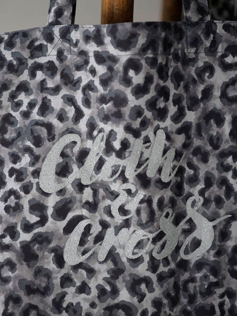 新品 ハグオーワー レオパード pt. エコバッグ＆スカーフ グレー