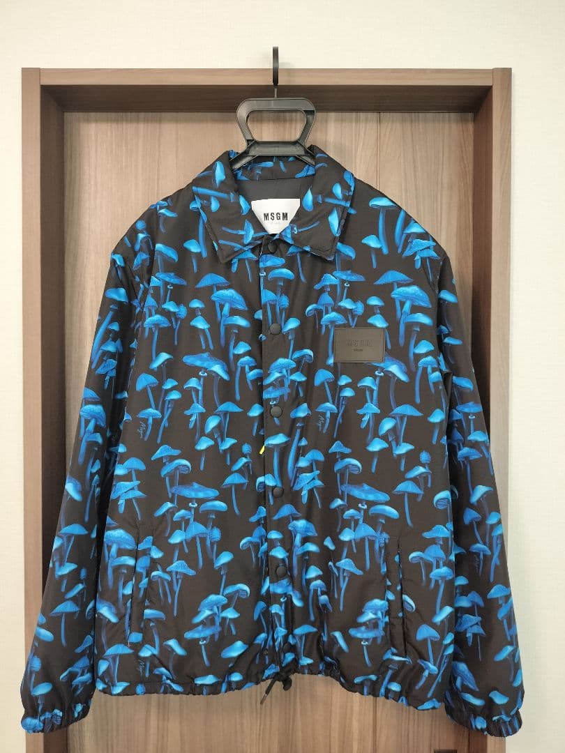 MSGM マッシュルーム柄 コーチジャケット