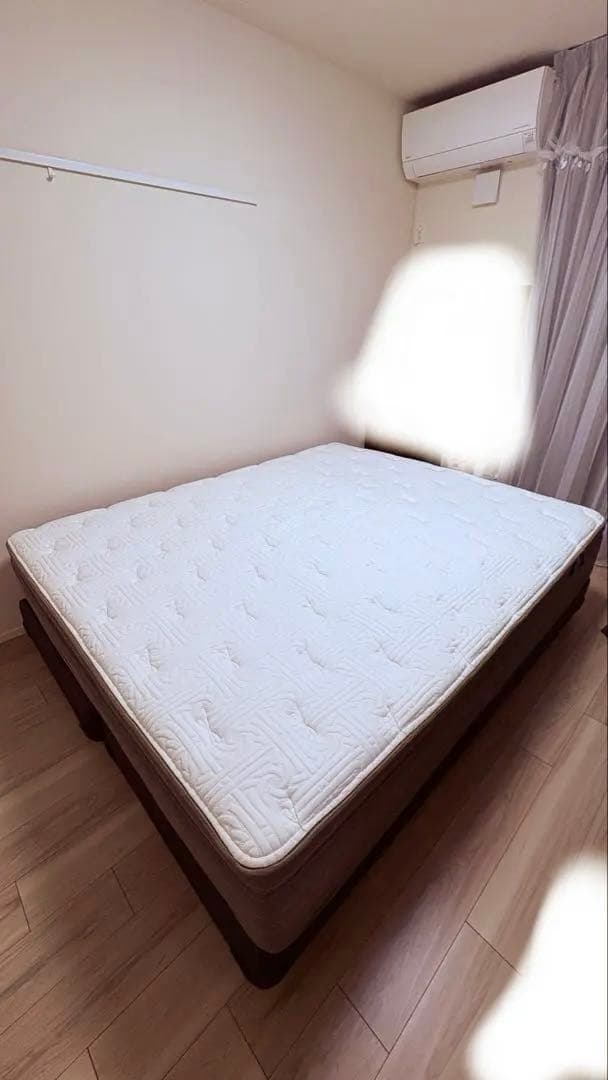 【レガリア】キングスダウン　マットレス&ボトム　クイーンロングサイズ