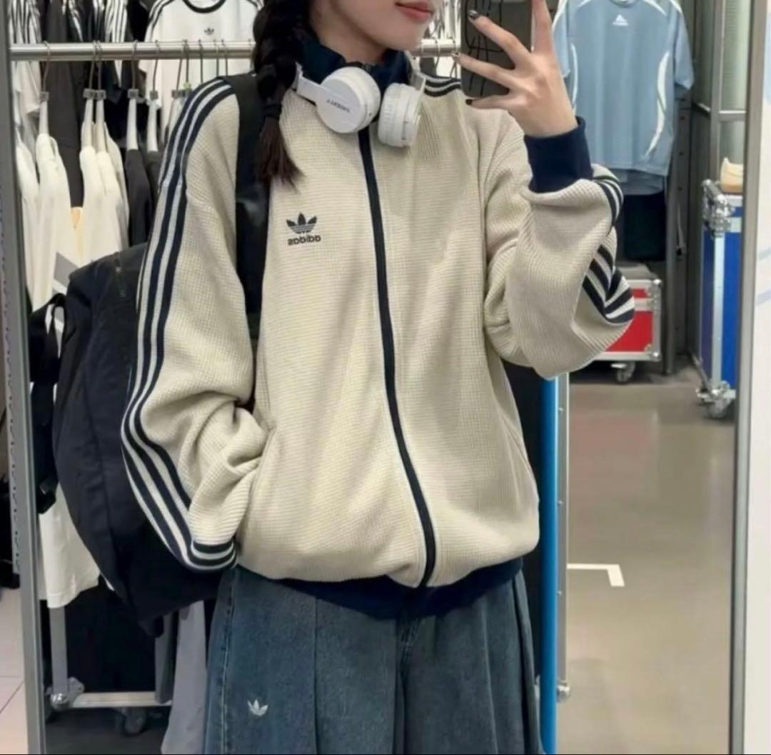 adidas originals ワッフルトラックジャケット ネイビー