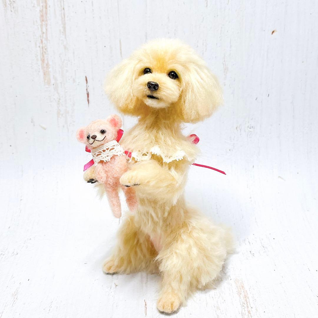 みーりん 羊毛フェルト 犬 トイプードルちゃん