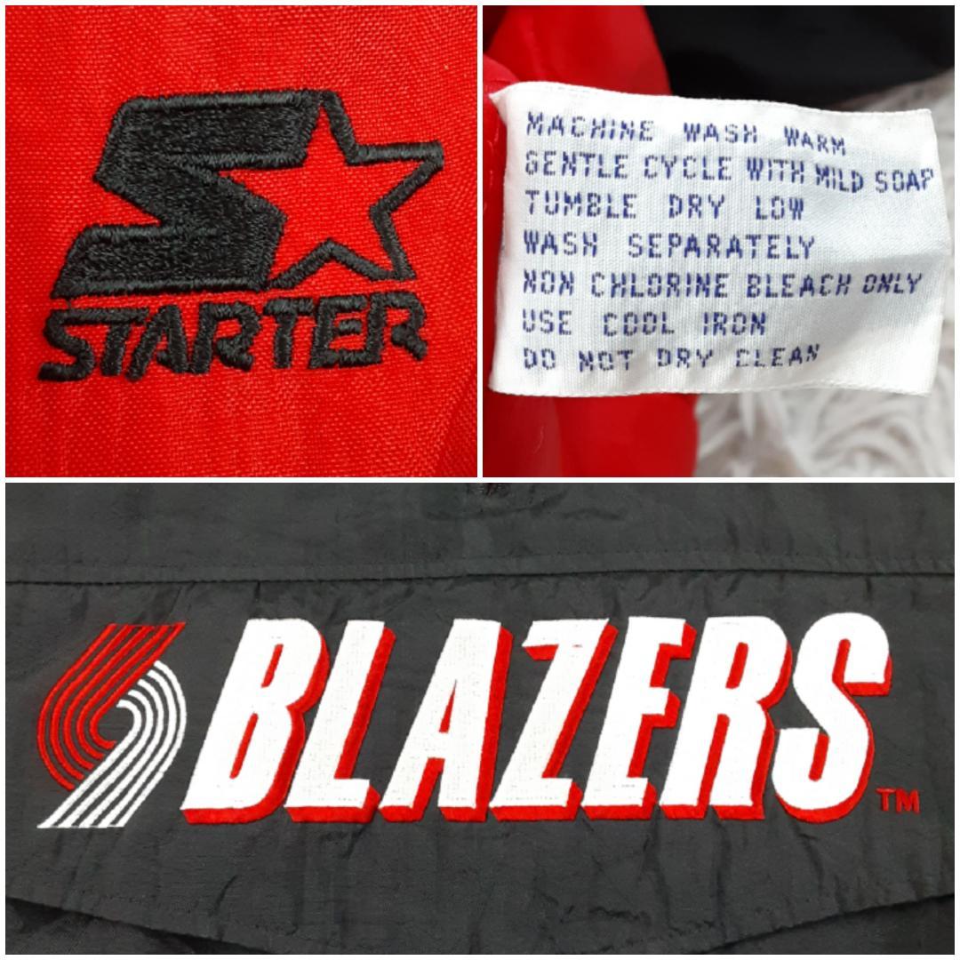 美品◎スターター ハーフジップジャケット ブラック 黒 レッド 赤 ポートランド
