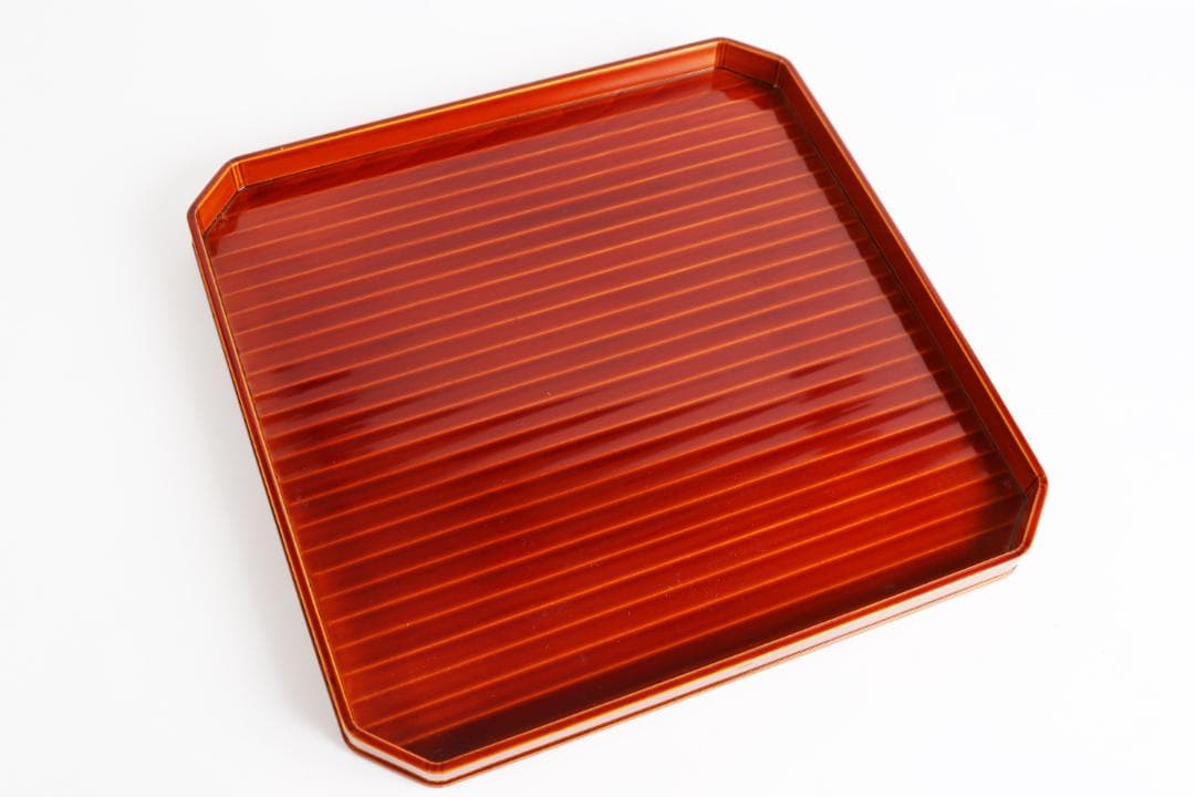 飛騨春慶塗 四方膳 懐石膳 隅切四方膳 五枚　茶道具