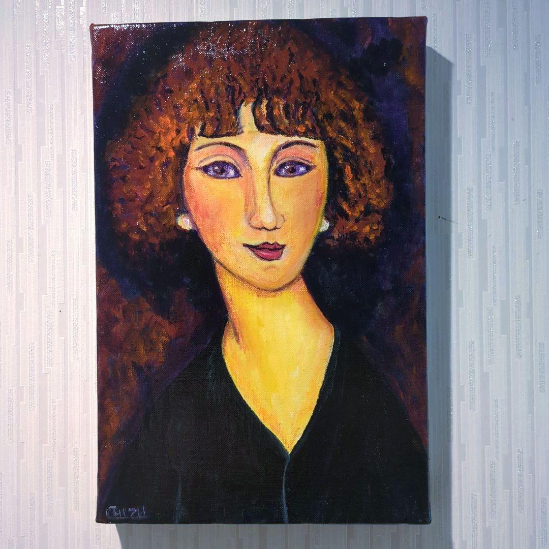 キャンバス油絵　専用　モンマルトルの若い女性　モディリアーニ　オマージュ