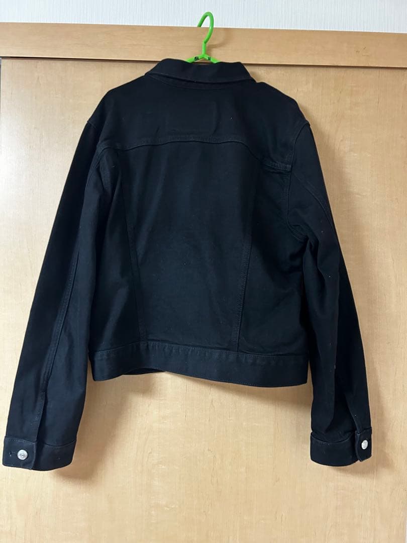 【24時間以内発送】  ブラックデニムジャケット Lサイズ