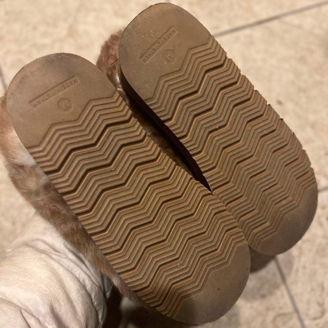 ニコアンド　niko and… オリジナルフェイクムートンモカシンブーツ　M