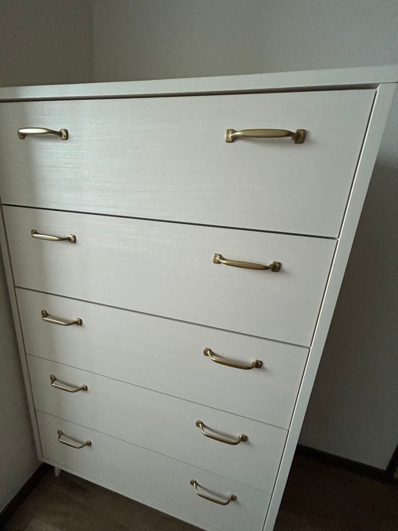 ホワイト 5段チェスト モダンデザイン ビーカンパニー　B-Company